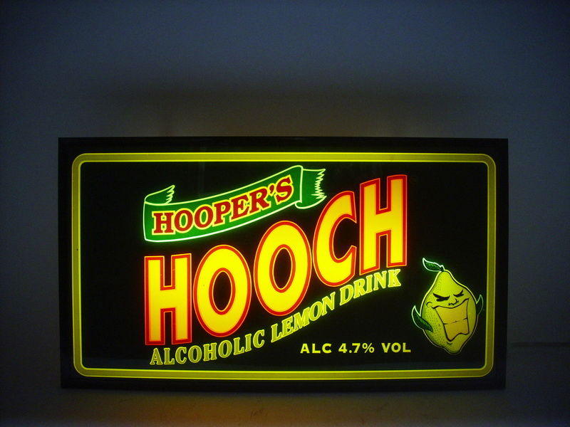 cartel luminoso bebida hooch funciona-fluorescente 38x69x10 1u